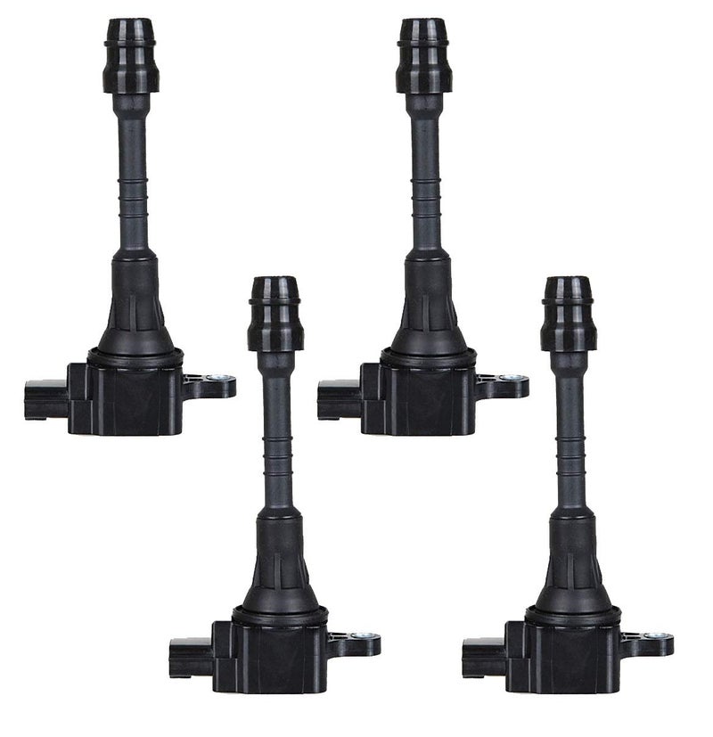 ENA Set of 4 Ignition Coil Pack 1.8 Compatible with Nissan 2002 2003 2004 2005 2006 Sentra, 2001-2005 Almera 1.8L L4 Coils Replacement for UF351 UF548 5C1394 521745 224336N015 224486N015 - Image 1